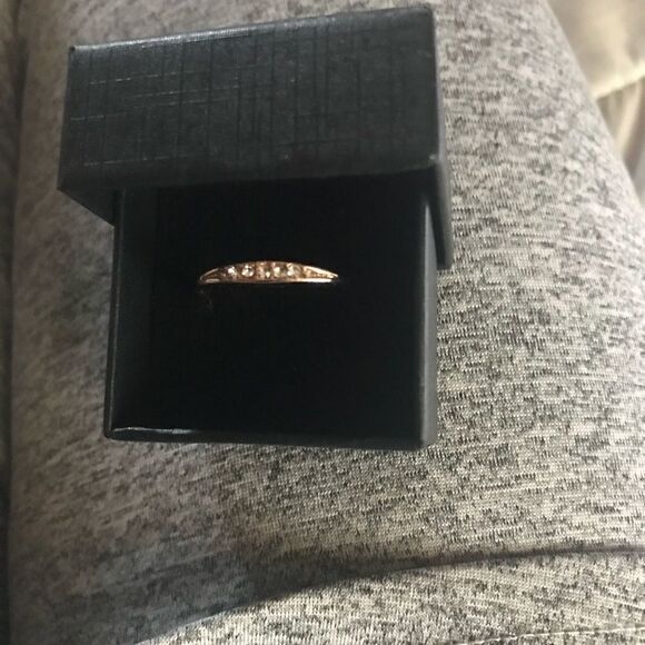 Delicate Rose Gold Diamond Ring - Picture 2 of 2